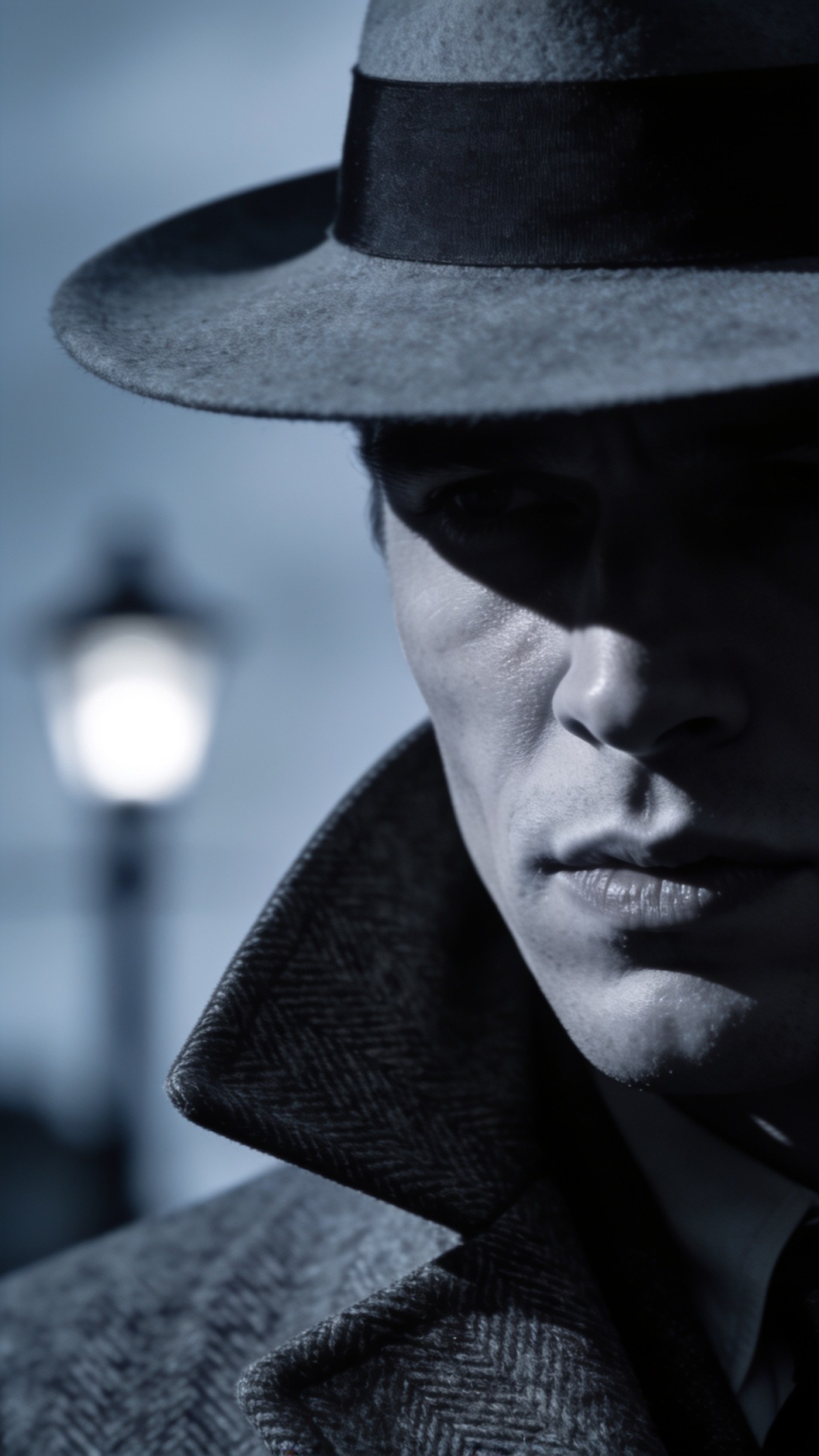 A grey felt fedora with the front brim snapped down