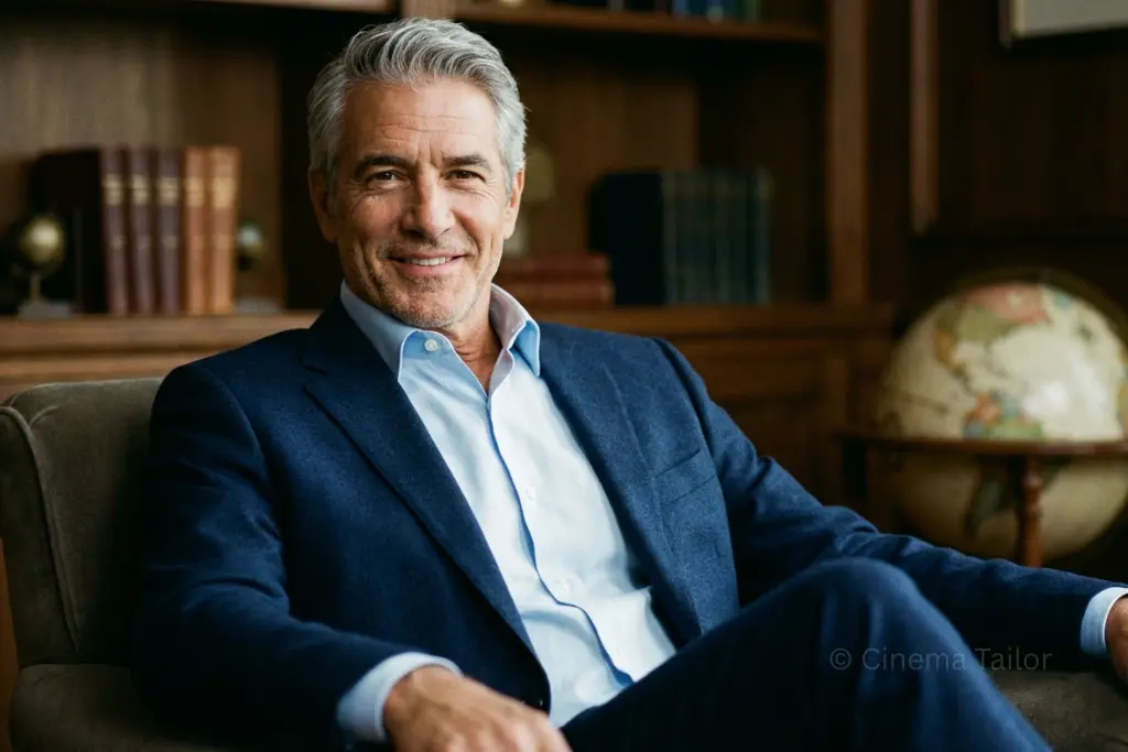 Heavy charcoal flannel suit fabric showing substance and weight.