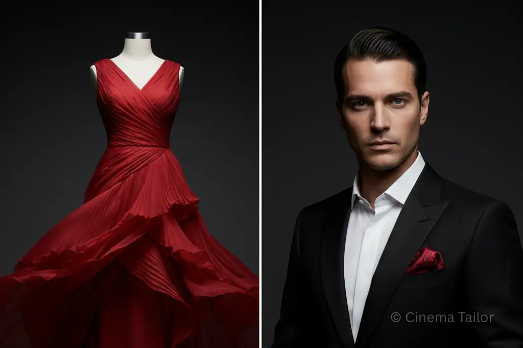 valentino-red-gown-vs-black-tuxedo-contrast