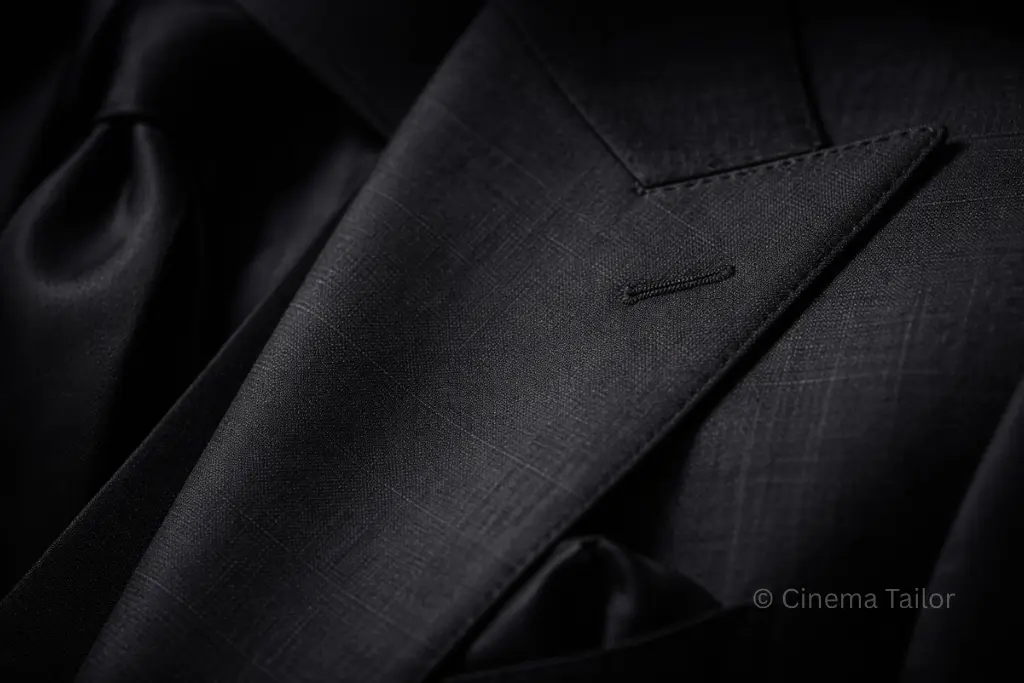 The Encryption of Zero-Logo Style Close-up of high-quality wool fabric representing the corporate stealth wealth zero-logo policy.