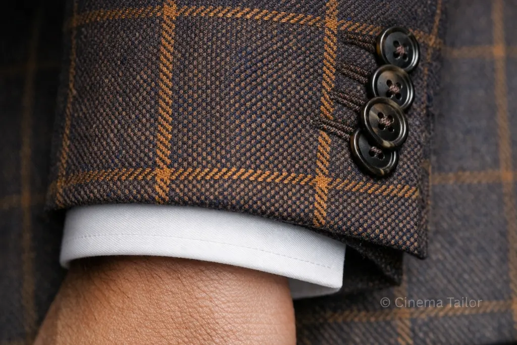 The Sartorial Heartbeat Exact 1.5cm shirt cuff showing below suit sleeve